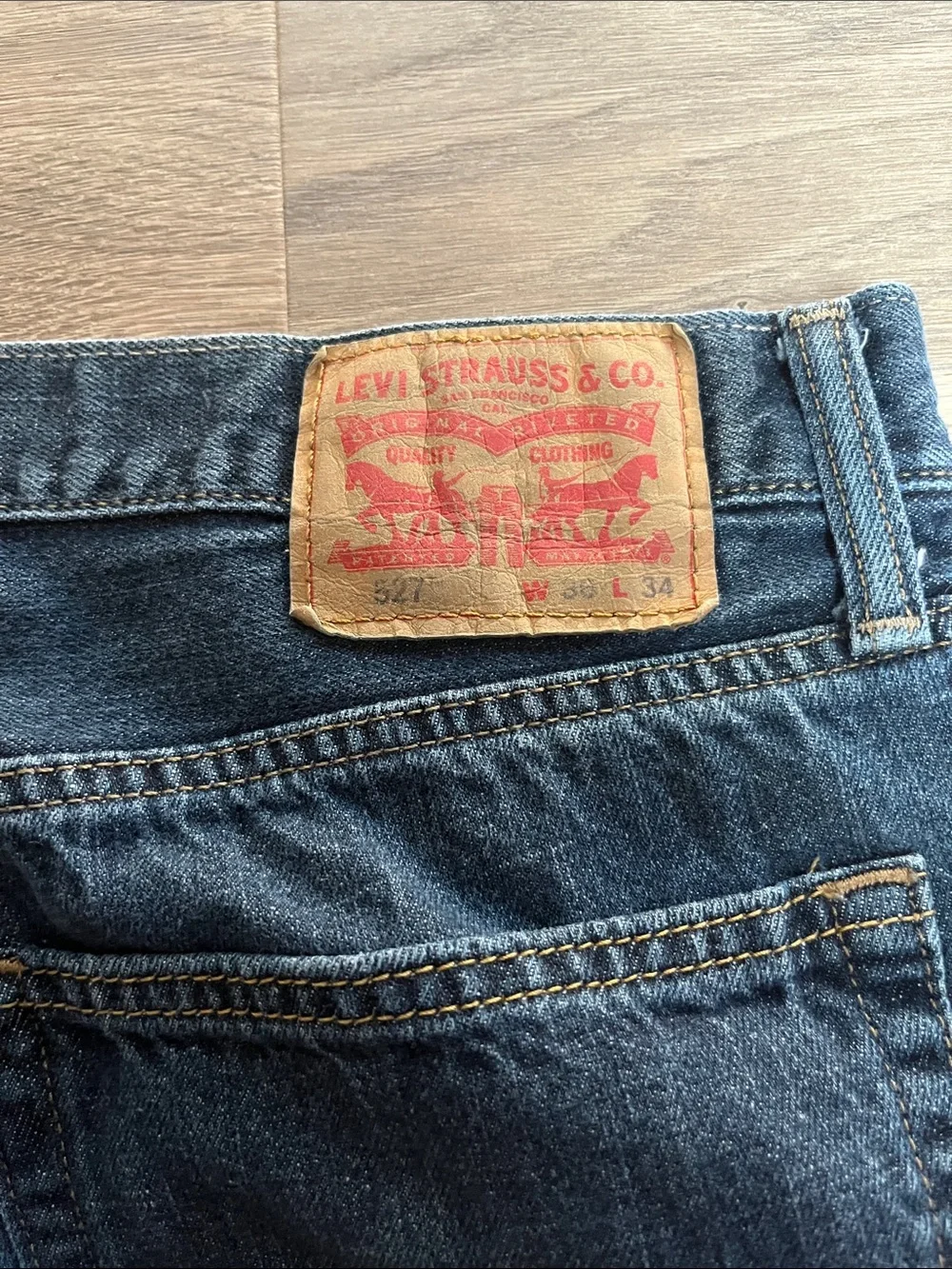 527 Classic Men's Dark Blue Straight-Leg Jeans